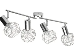 Beliani Seinavalaisin 4 Polttimoa Metalli Hopea Chenab Store