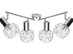 Beliani Seinavalaisin 4 Polttimoa Metalli Hopea Chenab Store