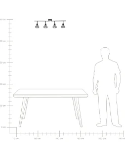 Beliani Seinavalaisin 4 Polttimoa Metalli Musta Erma Discount