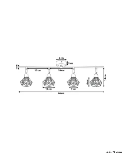 Beliani Seinavalaisin 4 Polttimoa Metalli Musta Erma Discount