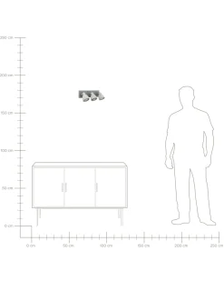 Beliani Seinavalaisin 3 Polttimoa Betoni Vaaleanharmaa Mistago New
