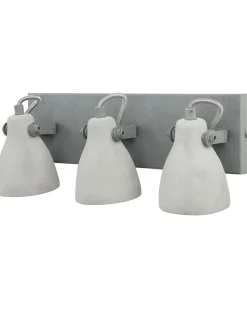 Beliani Seinavalaisin 3 Polttimoa Betoni Vaaleanharmaa Mistago New