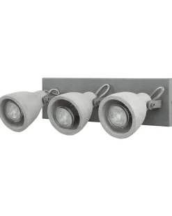 Beliani Seinavalaisin 3 Polttimoa Betoni Vaaleanharmaa Mistago New