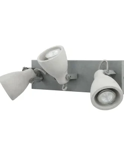 Beliani Seinavalaisin 3 Polttimoa Betoni Vaaleanharmaa Mistago New