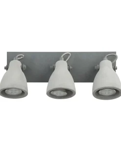 Beliani Seinavalaisin 3 Polttimoa Betoni Vaaleanharmaa Mistago New