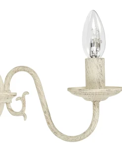 Beliani Seinavalaisin 2 Polttimoa Rauta Valkoinen Brithon Sale