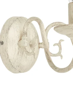 Beliani Seinavalaisin 2 Polttimoa Rauta Valkoinen Brithon Sale