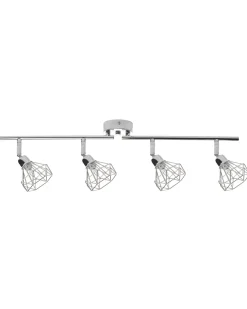 Beliani Seinavalaisin 4 Polttimoa Metalli Hopea Erma Sale