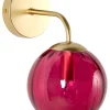 Beliani Seinavalaisin Lasi Viininpunainen Boomi Flash Sale