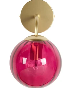 Beliani Seinavalaisin Lasi Viininpunainen Boomi Flash Sale