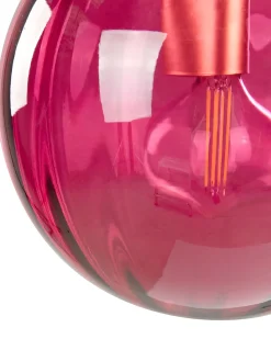 Beliani Seinavalaisin Lasi Viininpunainen Boomi Flash Sale