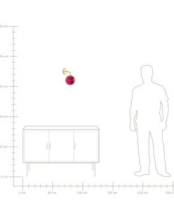 Beliani Seinavalaisin Lasi Viininpunainen Boomi Flash Sale