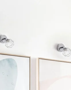 Beliani Seinavalaisin Metalli Hopea 2 Kpl Erma Cheap