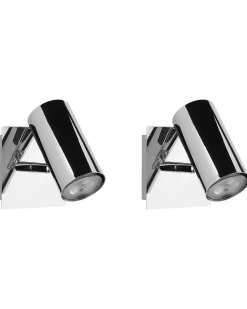 Beliani Seinavalaisin Metalli Hopea 2 Kpl Rosetta Outlet