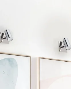 Beliani Seinavalaisin Metalli Hopea 2 Kpl Rosetta Outlet