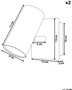 Beliani Seinavalaisin Metalli Hopea 2 Kpl Rosetta Outlet