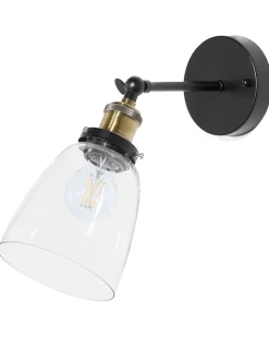 Beliani Seinavalaisin Metalli Kirkas/Musta 2 Kpl Lovat Sale