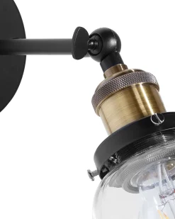 Beliani Seinavalaisin Metalli Kirkas/Musta 2 Kpl Lovat Sale