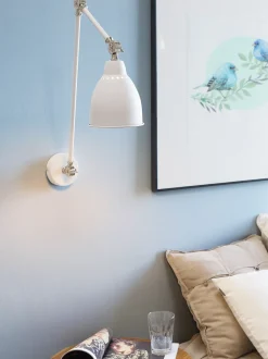 Beliani Seinavalaisin Metalli Korkea Valkoinen Mississippi Shop