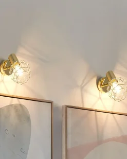 Beliani Seinavalaisin Metalli Kulta 2 Kpl Chenab Outlet