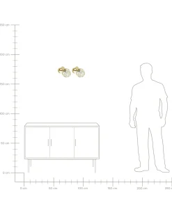 Beliani Seinavalaisin Metalli Kulta 2 Kpl Chenab Outlet