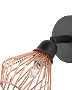 Beliani Seinavalaisin Metalli Musta/Kupari 2 Kpl Volga New