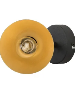 Beliani Seinavalaisin Metalli Musta/Kulta 2 Kpl Mersey I Outlet