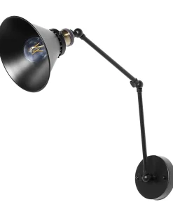 Beliani Seinavalaisin Metalli Musta 2 Kpl Narva Shop