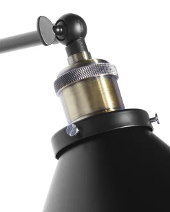 Beliani Seinavalaisin Metalli Musta 2 Kpl Narva Shop