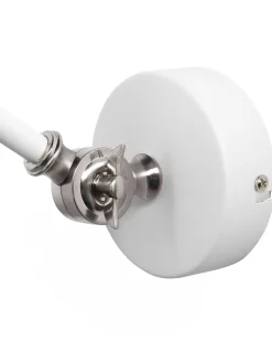 Beliani Seinavalaisin Metalli Valkoinen 2 Kpl Mississippi Cheap