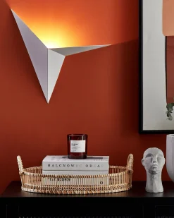 Beliani Seinavalaisin Metalli Valkoinen Briance New