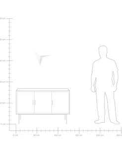 Beliani Seinavalaisin Metalli Valkoinen Briance New
