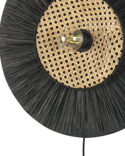 Beliani Seinavalaisin Paperi/Rottinki Musta Yaapi Clearance