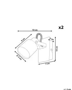 Beliani Seinavalaisin Rauta Hopea 2 Kpl Bonte Clearance