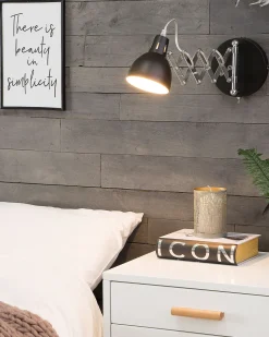 Beliani Seinavalaisin Teras Musta Harrington Clearance