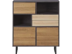 Beliani Senkki 2 Laatikkoa 3 Ovea Tumma Puu Maine Best Sale