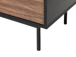 Beliani Senkki 2 Laatikkoa 2 Ovea Tumma Puu/Musta Okland Best Sale