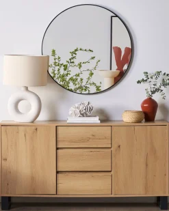 Beliani Senkki 3 Laatikkoa 2 Ovea Vaalea Puu Elda Flash Sale