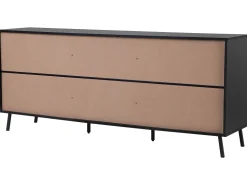 Beliani Senkki 3 Laatikkoa 2 Ovea Vaalea Puu/Musta Blackpool Discount