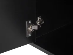 Beliani Senkki 3 Laatikkoa 2 Ovea Vaalea Puu/Musta Blackpool Discount