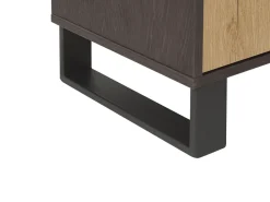 Beliani Senkki 3 Laatikkoa 2 Ovea Vaalea Puu/Musta Elda Cheap