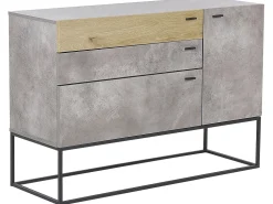 Beliani Senkki 3 Laatikkoa Kaappi Vaaleanharmaa/Vaalea Puu Arietta Discount