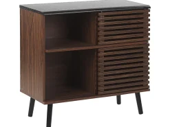 Beliani Senkki 2 Liukuovea 4 Hyllya Tumma Puu Perth Best