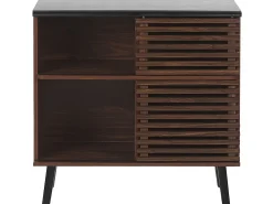 Beliani Senkki 2 Liukuovea 4 Hyllya Tumma Puu Perth Best