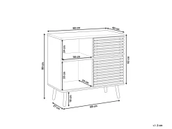 Beliani Senkki 2 Liukuovea 4 Hyllya Tumma Puu Perth Best