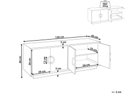 Beliani Senkki 4 Ovea 4 Hyllya Musta Oxnard Fashion