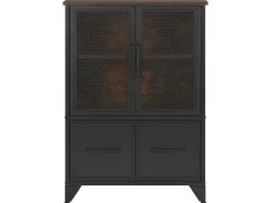 Beliani Senkki 4 Ovea 3 Hyllya Musta/Tumma Puu Vince Cheap