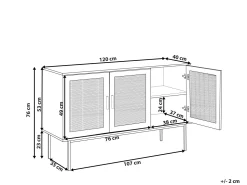 Beliani Senkki 3 Ovea 4 Hyllya Vaalea Puu Pasco Cheap
