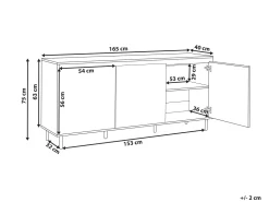 Beliani Senkki 3 Ovea 6 Hyllya Vaalea Puu/Musta Nikea Online