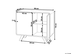 Beliani Senkki 2 Ovea 4 Hyllya Valkoinen/Vaalea Puu Milo Outlet